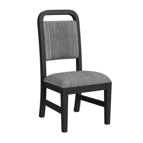 Ridgemont Black with Grain/Grey Dining Side Chair (Set of 2) - Ornate Home