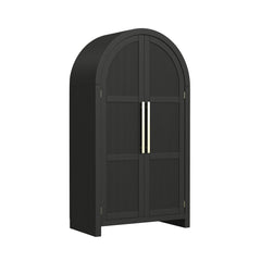 Ridgemont Black with Grain Large Bookcase - Ornate Home