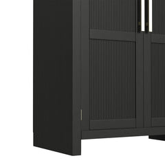Ridgemont Black with Grain Large Bookcase - Ornate Home