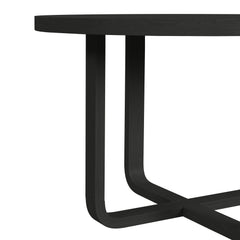 Ridgemont Black with Grain Round Dining Table - Ornate Home