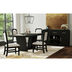 Ridgemont Black with Grain Server - Ornate Home