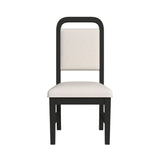 Ridgemont Black with Grain/White Dining Side Chair (Set of 2) - Ornate Home