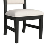 Ridgemont Black with Grain/White Dining Side Chair (Set of 2) - Ornate Home