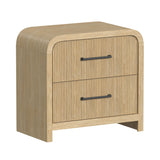 Ridgemont Natural 2-Drawer Nightstand with USB - Ornate Home