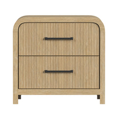 Ridgemont Natural 2-Drawer Nightstand with USB - Ornate Home