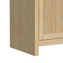 Ridgemont Natural 3-Piece Entertainment Center with 82" TV Console - Ornate Home