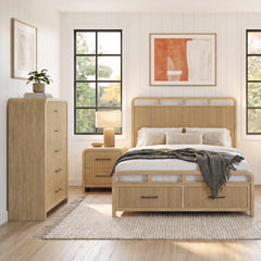 Ridgemont Natural 3-Piece Full Storage Bedroom Set