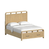 Ridgemont Natural 3-Piece Full Storage Bedroom Set with 2 Nightstands - Ornate Home