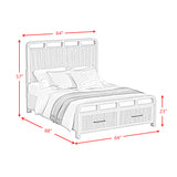 Ridgemont Natural 3-Piece Queen Storage Bedroom Set with 2 Nightstands - Ornate Home