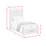 Ridgemont Natural 3-Piece Twin Storage Bedroom Set with 2 Nightstands - Ornate Home