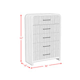 Ridgemont Natural 5-Drawer Chest - Ornate Home