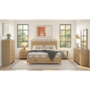 Ridgemont Natural 5-Piece King Storage Bedroom Set - Ornate Home