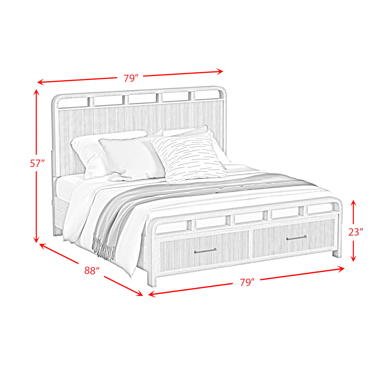 Ridgemont Natural 5-Piece King Storage Bedroom Set