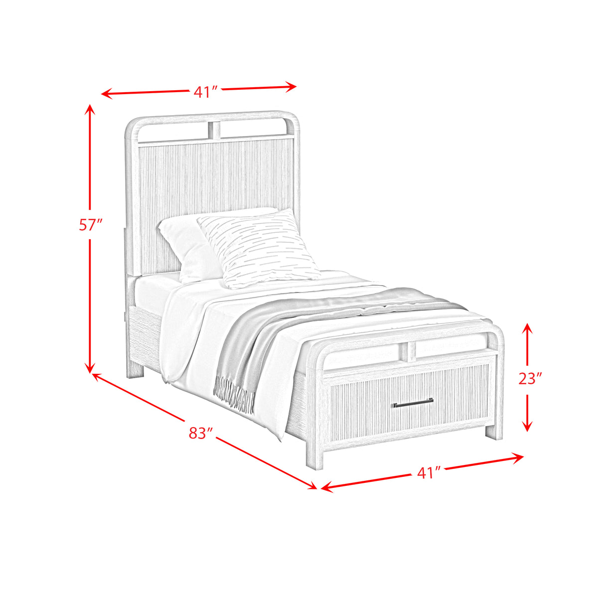 Ridgemont Natural 5-Piece Twin Storage Bedroom Set - Ornate Home