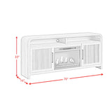 Ridgemont Natural 70" TV Console with 23" Fireplace Insert (Ships in 2 Boxes) - Ornate Home