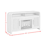 Ridgemont Natural Complete 60" Fireplace Cabinet - Ornate Home