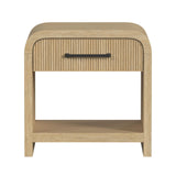 Ridgemont Natural End Table with USB - Ornate Home