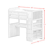 Ridgemont Natural Loft Bed Bunk Bed - Ornate Home