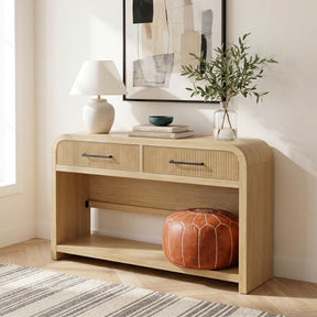Ridgemont Natural Sofa Table with Bottom Shelf - Ornate Home