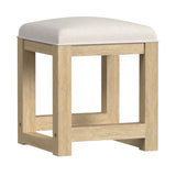 Ridgemont Natural/White Dressing Stool - Ornate Home