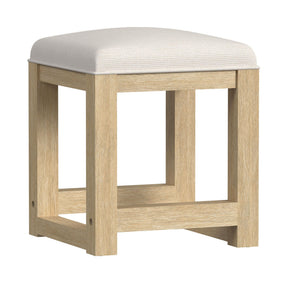 Ridgemont Natural/White Dressing Stool - Ornate Home