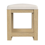 Ridgemont Natural/White Dressing Stool - Ornate Home