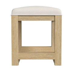 Ridgemont Natural/White Dressing Stool - Ornate Home