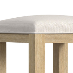 Ridgemont Natural/White Dressing Stool - Ornate Home