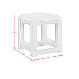 Ridgemont Natural/White Dressing Stool - Ornate Home