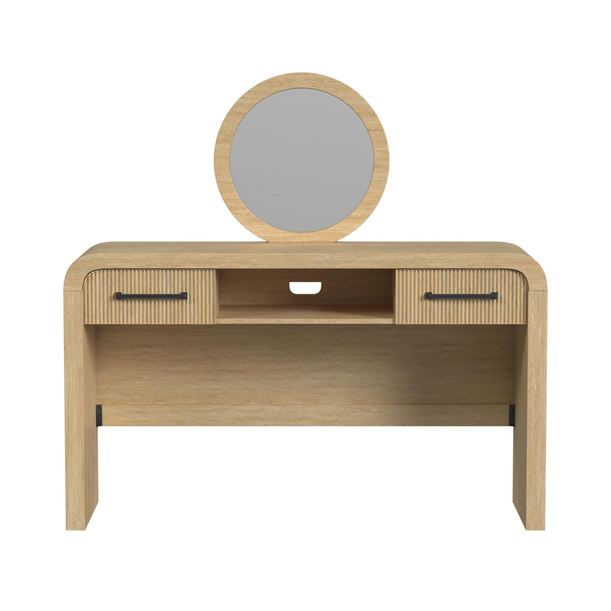 Ridgemont Natural and Mirror Vanity Set - Ornate Home