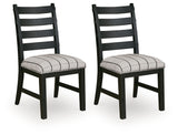 Ridgester Beige/Black Dining Chair (Set of 2) - Ornate Home