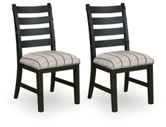 Ridgester Beige/Black Dining Chair (Set of 2) - Ornate Home