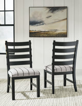 Ridgester Beige/Black Dining Chair (Set of 2) - Ornate Home