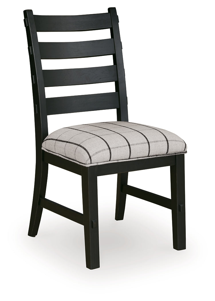 Ridgester Beige/Black Dining Chair (Set of 2) - Ornate Home