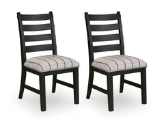 Ridgester Beige/Black/Light Brown Extension Dining Table and 6 Side Chairs - Ornate Home