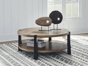 Ridgester Light Brown/Black Coffee Table (Online Special Price) - Ornate Home