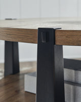 Ridgester Light Brown/Black Coffee Table (Online Special Price) - Ornate Home