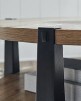 Ridgester Light Brown/Black Coffee Table - Ornate Home