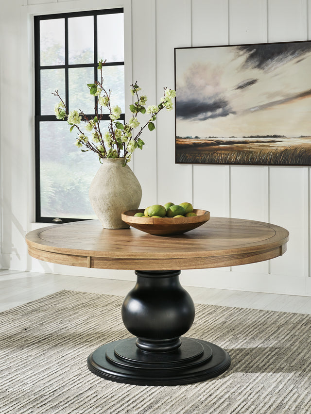Ridgester Light Brown/Black Dining Table (Online Special Price) - Ornate Home