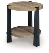 Ridgester Light Brown/Black End Table (Online Special Price) - Ornate Home