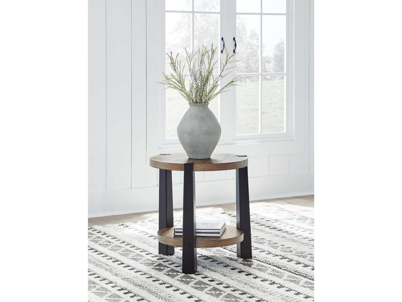 Ridgester Light Brown/Black End Table (Online Special Price) - Ornate Home