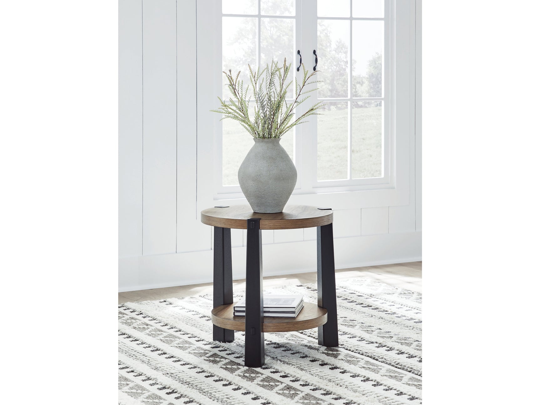 Ridgester Light Brown/Black End Table - Ornate Home
