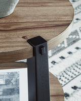 Ridgester Light Brown/Black End Table - Ornate Home