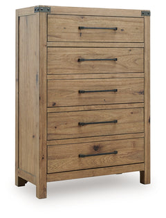 Ridgester Light Brown Chest of Drawers - Ornate Home