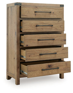 Ridgester Light Brown Chest of Drawers - Ornate Home