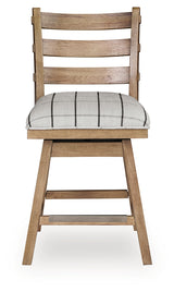 Ridgester Light Brown Counter Height Barstool (Set of 2) (Online Special Price) - Ornate Home