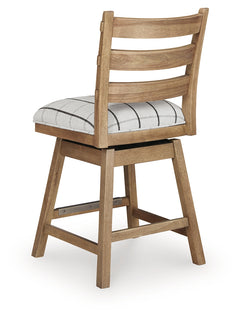 Ridgester Light Brown Counter Height Barstool (Set of 2) - Ornate Home