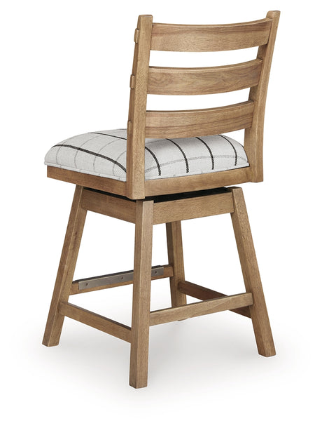 Ridgester Light Brown Counter Height Barstool (Set of 2) - Ornate Home