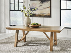 Ridgester Light Brown Dining Extension Table - Ornate Home