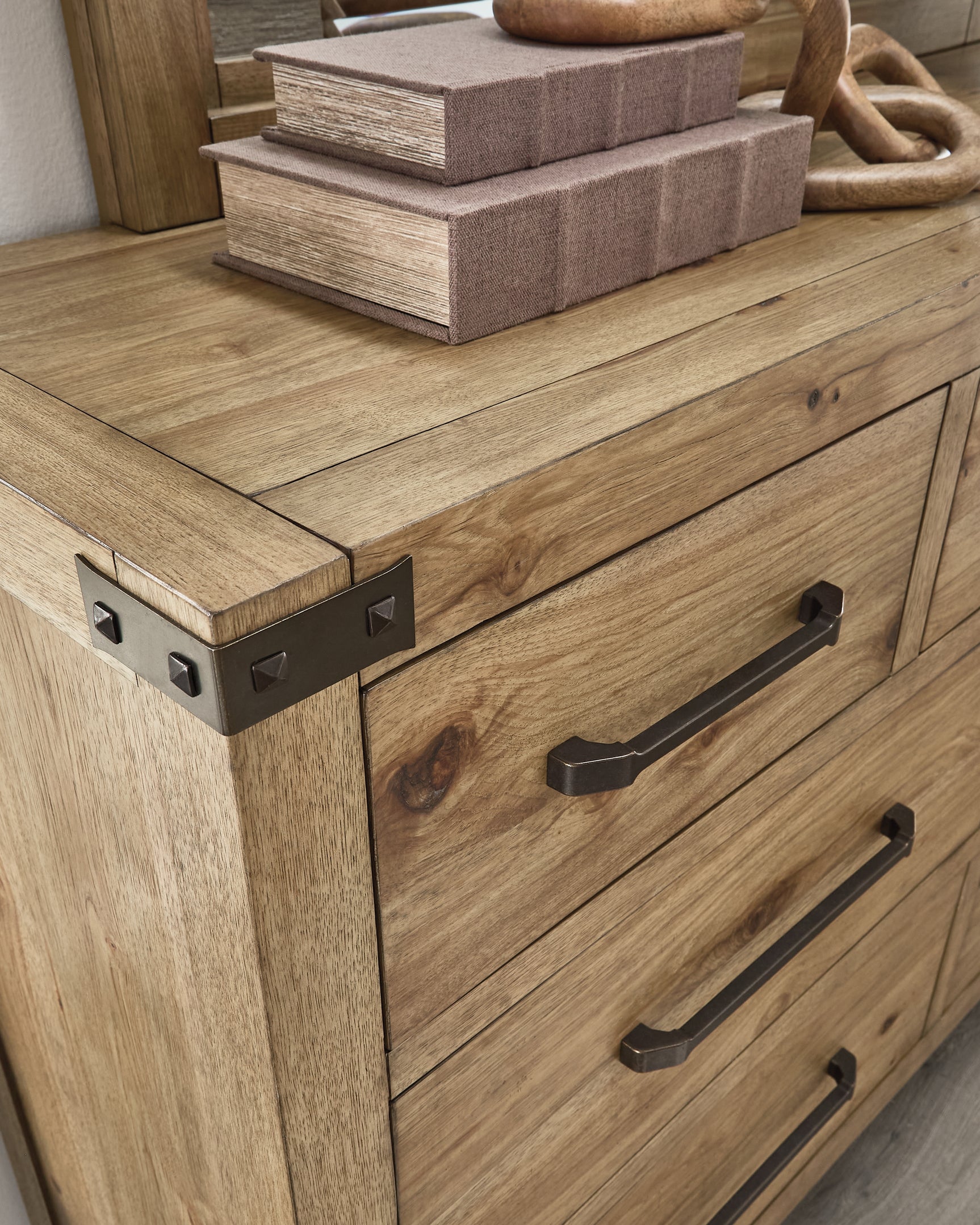 Ridgester Light Brown Dresser and Mirror (Online Special Price) - Ornate Home